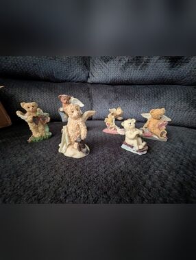 1994 Teddy Angels Decorative Beige Bear Figurine Collection - Angel Bear Accent